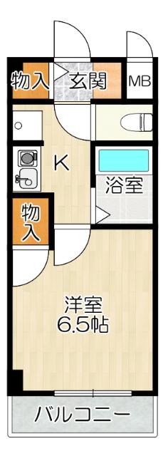 堺市堺区中三国ヶ丘町マンション 間取り図画像