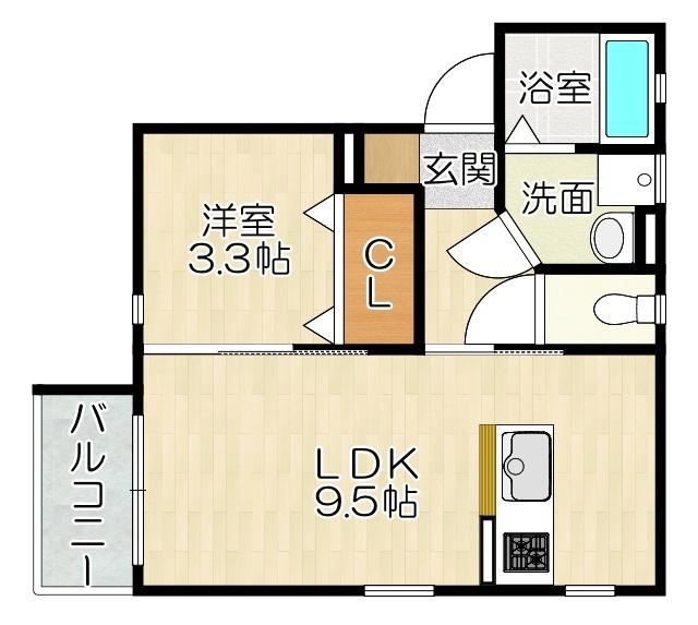 大阪市平野区加美東アパート 間取り図画像