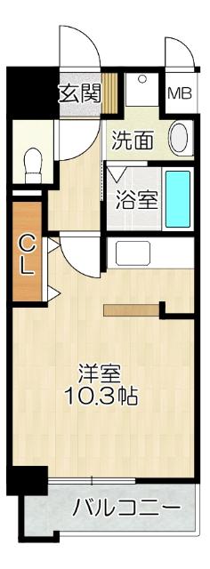 大阪市中央区常盤町マンション 間取り図画像