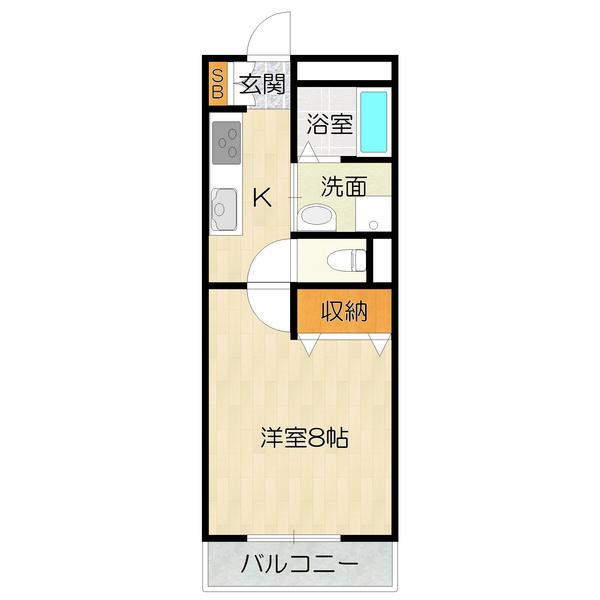 大阪市生野区巽北アパート 間取り図画像
