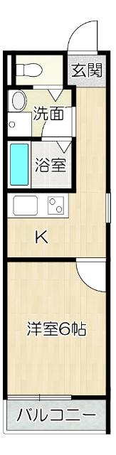 大阪市旭区高殿アパート 間取り図画像