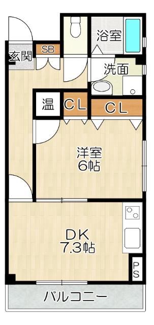 大阪市東淀川区柴島マンション 間取り図画像