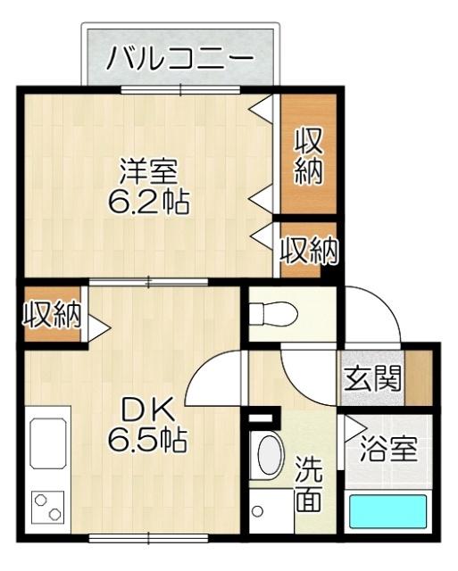 堺市東区南野田アパート 間取り図画像