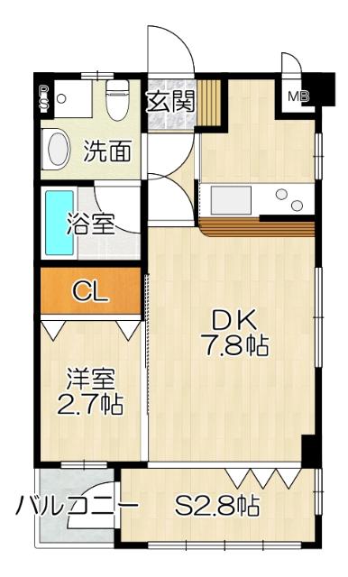 大阪市生野区巽西マンション 間取り図画像
