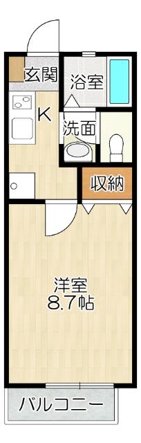 大阪市平野区瓜破アパート 間取り図画像