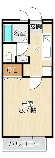 大阪市平野区喜連アパート 間取り図画像