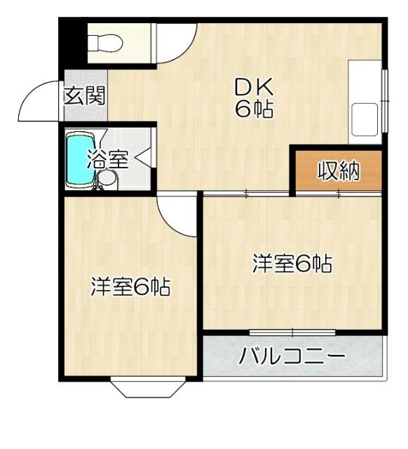 大阪市生野区小路マンション 間取り図画像