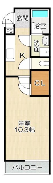大阪市福島区玉川アパート 間取り図画像