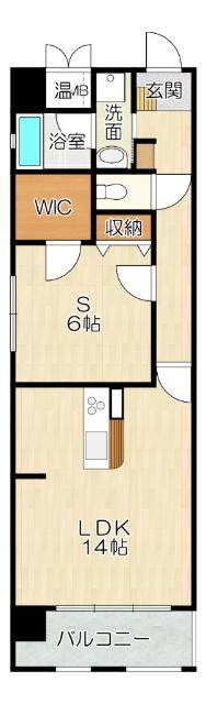 大阪市中央区松屋町マンション 間取り図画像