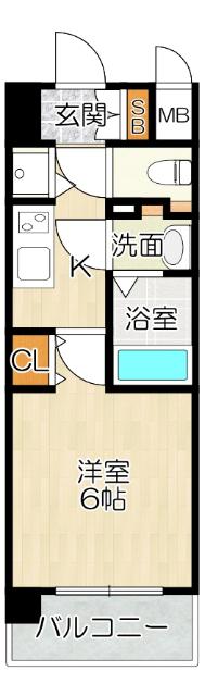大阪市中央区玉造マンション 間取り図画像