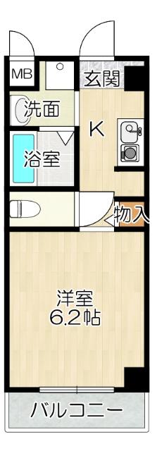 堺市北区北長尾町マンション 間取り図画像