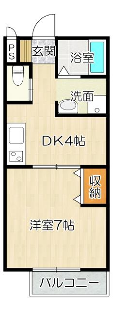 大阪市城東区新喜多東アパート 間取り図画像