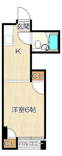 大阪市福島区海老江マンション 間取り図画像