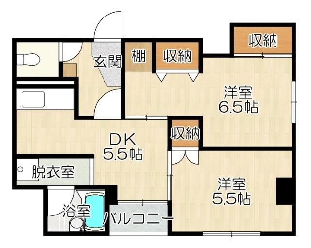 堺市堺区中安井町マンション 間取り図画像