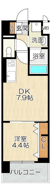 大阪市東淀川区豊新マンション 間取り図画像