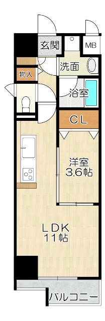 大阪市西区南堀江マンション 間取り図画像