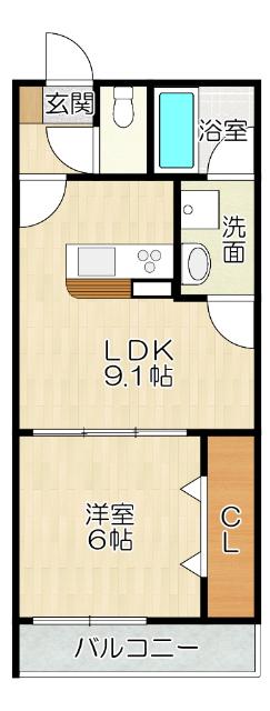 大阪市北区黒崎町アパート 間取り図画像