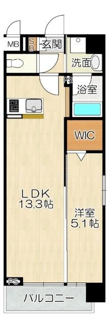大阪市北区長柄中マンション 間取り図画像