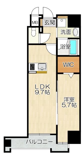 大阪市中央区松屋町マンション 間取り図画像