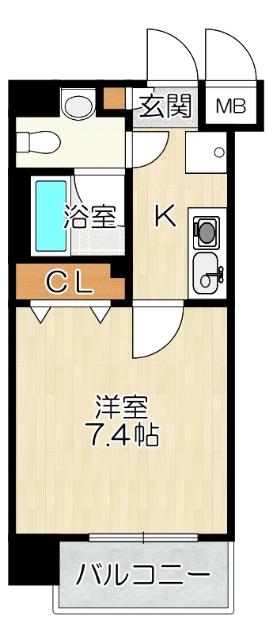 大阪市東住吉区北田辺マンション 間取り図画像