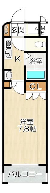 大阪市中央区南本町マンション 間取り図画像