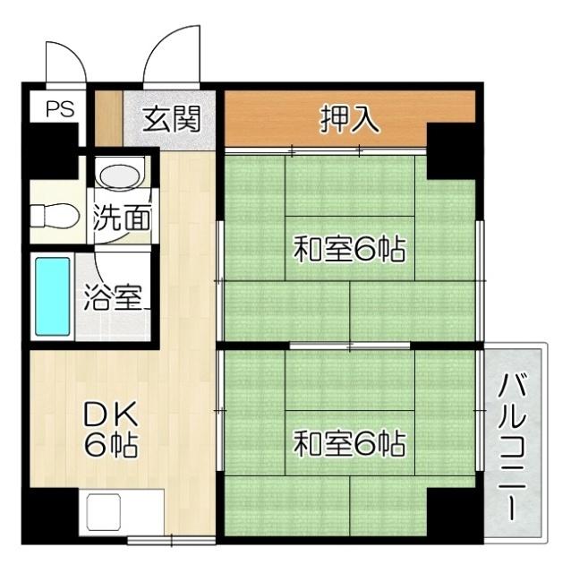 大阪市港区波除マンション 間取り図画像