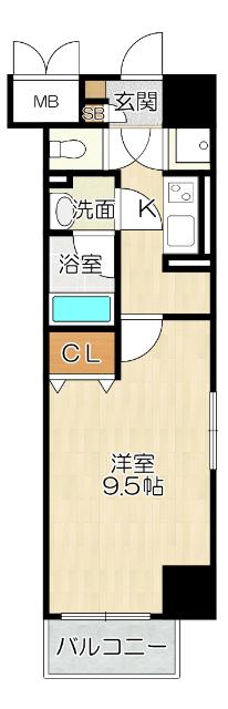 大阪市都島区網島町マンション 間取り図画像