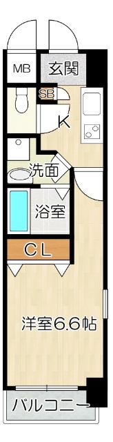 大阪市北区天満マンション 間取り図画像