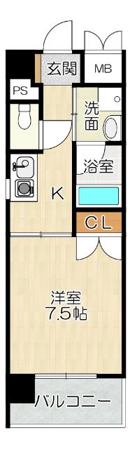大阪市福島区大開マンション 間取り図画像