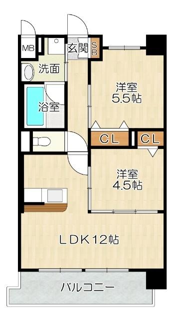 大阪市西区川口マンション 間取り図画像
