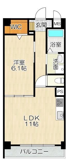 大阪市天王寺区大道マンション 間取り図画像