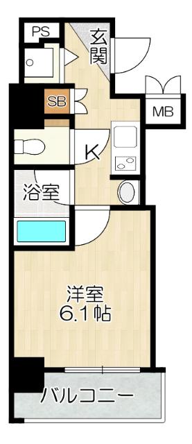 大阪市中央区玉造マンション 間取り図画像