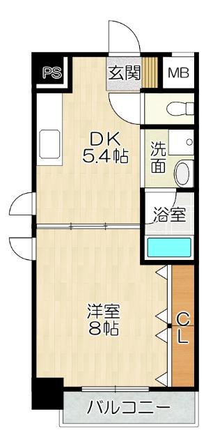 大阪市東住吉区北田辺マンション 間取り図画像
