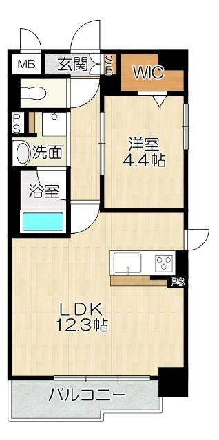 大阪市東住吉区駒川マンション 間取り図画像
