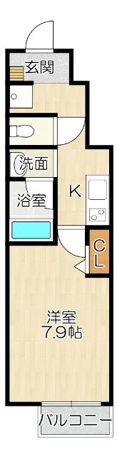 大阪市生野区巽中アパート 間取り図画像