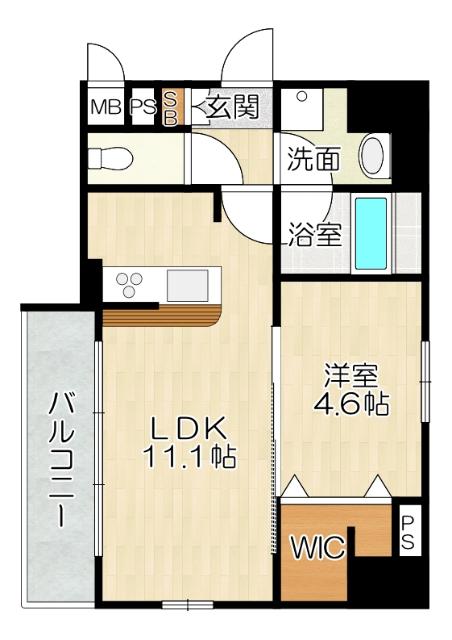 大阪市北区末広町マンション 間取り図画像