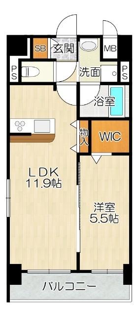 大阪市浪速区桜川マンション 間取り図画像
