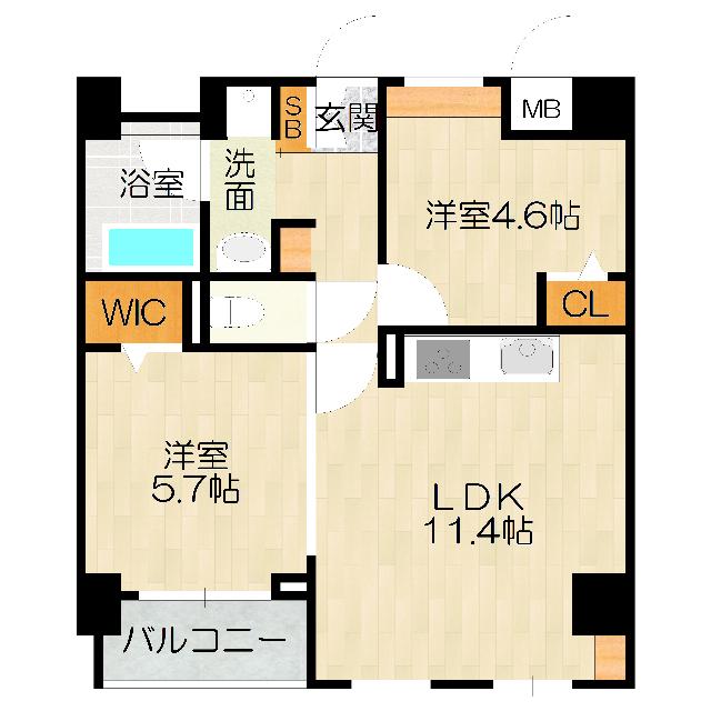 大阪市淀川区宮原マンション 間取り図画像