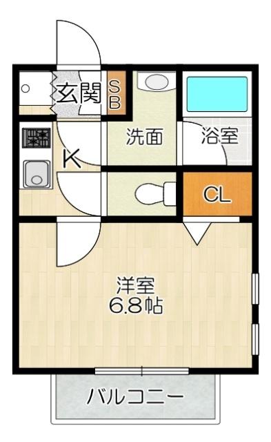 大阪市阿倍野区王子町アパート 間取り図画像