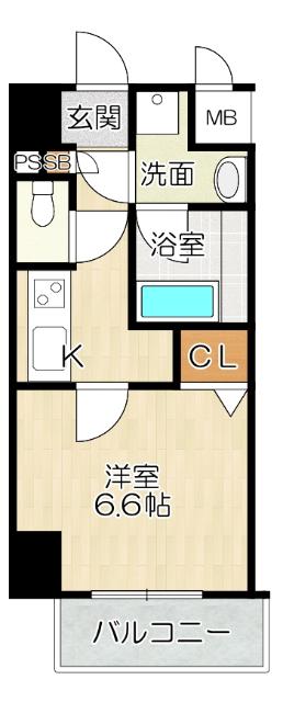 大阪市天王寺区大道マンション 間取り図画像