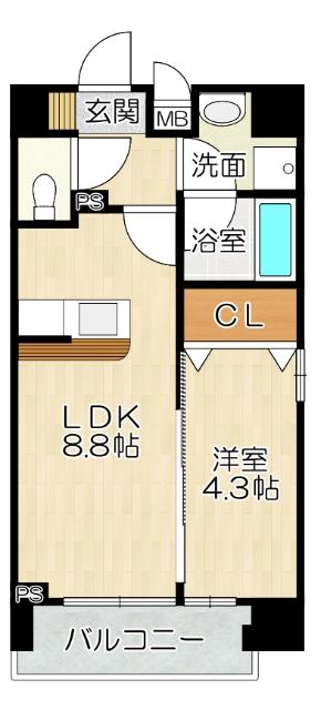 大阪市北区西天満マンション 間取り図画像