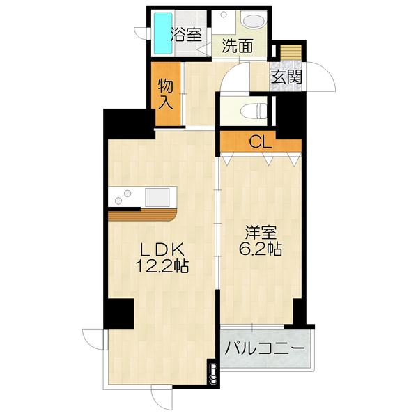 大阪市阿倍野区阿倍野筋マンション 間取り図画像