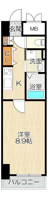 大阪市北区豊崎マンション 間取り図画像