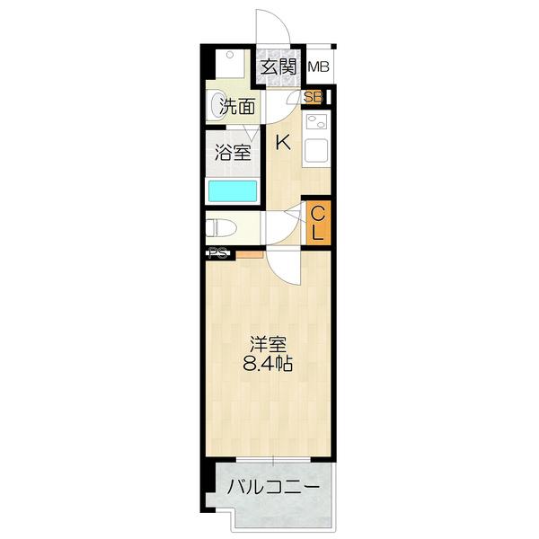 大阪市福島区鷺洲マンション 間取り図画像