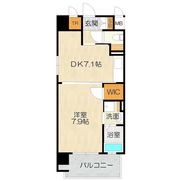 大阪市福島区鷺洲マンション 間取り図画像