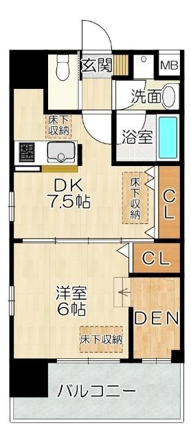 大阪市北区中津マンション 間取り図画像