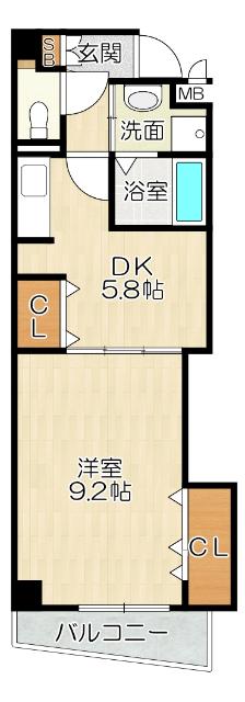 大阪市城東区鴫野西マンション 間取り図画像