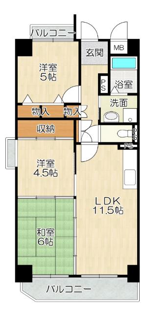 グレーシィ喜連 間取り図画像