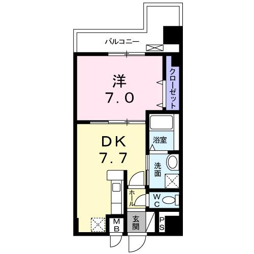 リバーコート浅香（307） 間取り図画像