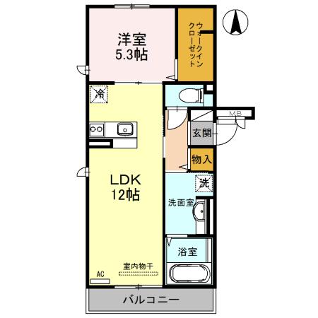 フェルメ天美（301） 間取り図画像